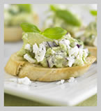 Avocado Goat&rsquo;s Cheese Crostini