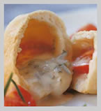 Fried bread with Dolcelatte&reg; and tomato